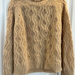 J. Crew Cable Knit Sweater - Beige